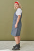 Image 5 of Linen apron dress has a square neckline & two front pockets Luka from Baltic Linen